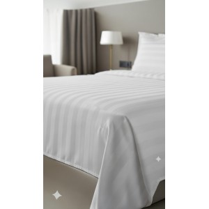 Otel çarşafı Tek kişilik 240x240cm 83 tel çizgili kumaş